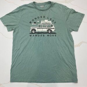 Old Navy Teal Adventure Graphic  Tee Men’s T-Shirt Size Large